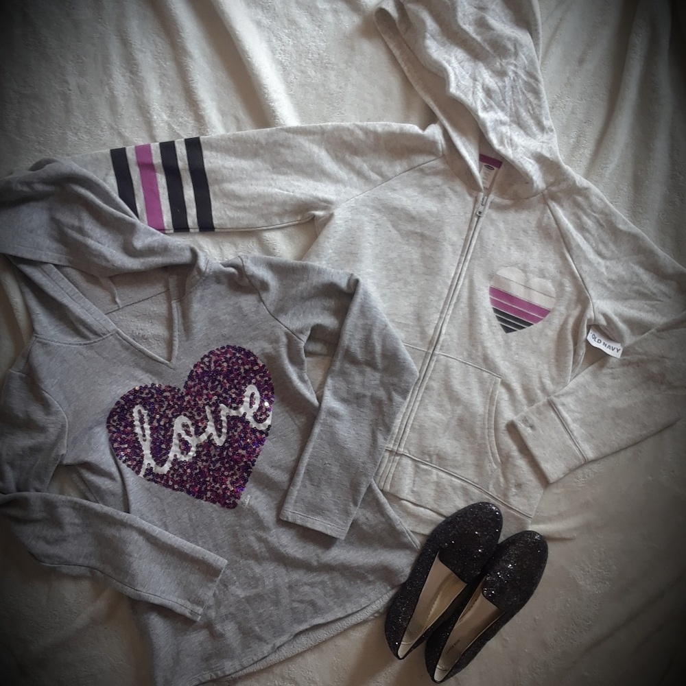 Girly Bundle of 2! NEW Old Navy Hoodie & Justice